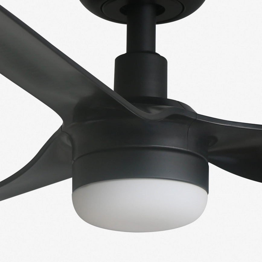 FARO 33822WT-1TW - Світлодіодний стельовий вентилятор з регулюванням яскравості MINI PUNT S LED/10W/230V 2700/4000/6000K чорний діаметр 90 см Wi-Fi Tuya + пульт дистанційного керування
