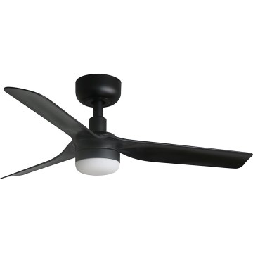 FARO 33822WT-1TW - Світлодіодний стельовий вентилятор з регулюванням яскравості MINI PUNT S LED/10W/230V 2700/4000/6000K чорний діаметр 90 см Wi-Fi Tuya + пульт дистанційного керування