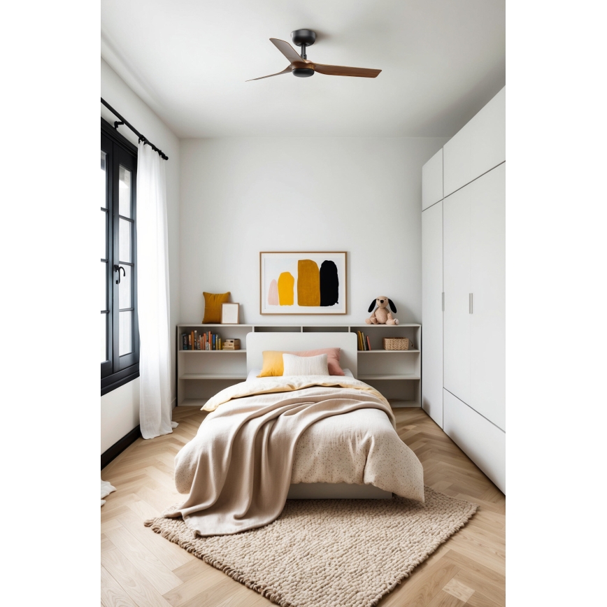 FARO 33823 - Потолочный вентилятор MINI PUNT S коричневый/черный диаметр 90 см + дистанционное управление