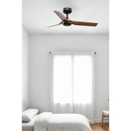 FARO 33823WP - Потолочний вентилятор MINI PUNT S коричневий/чорний діаметром 90 см SMART + дистанційне керування