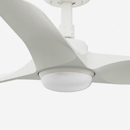 FARO 33824-1TW - LED стельовий вентилятор HEY S із регулюванням яскравості LED/10W/230V 2700/3000/4000K, білий, діаметр 90 см + пульт дистанційного керування