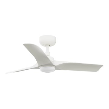 FARO 33824WT-1TW - LED Стельовий вентилятор з регулюванням яскравості HEY S LED/10W/230V 2700/4000/6000K білий діаметр 90 см Wi-Fi Tuya + пульт дистанційного керування