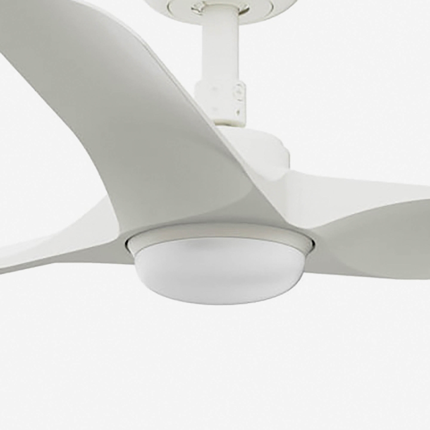 FARO 33824WT-1TW - LED Стельовий вентилятор з регулюванням яскравості HEY S LED/10W/230V 2700/4000/6000K білий діаметр 90 см Wi-Fi Tuya + пульт дистанційного керування