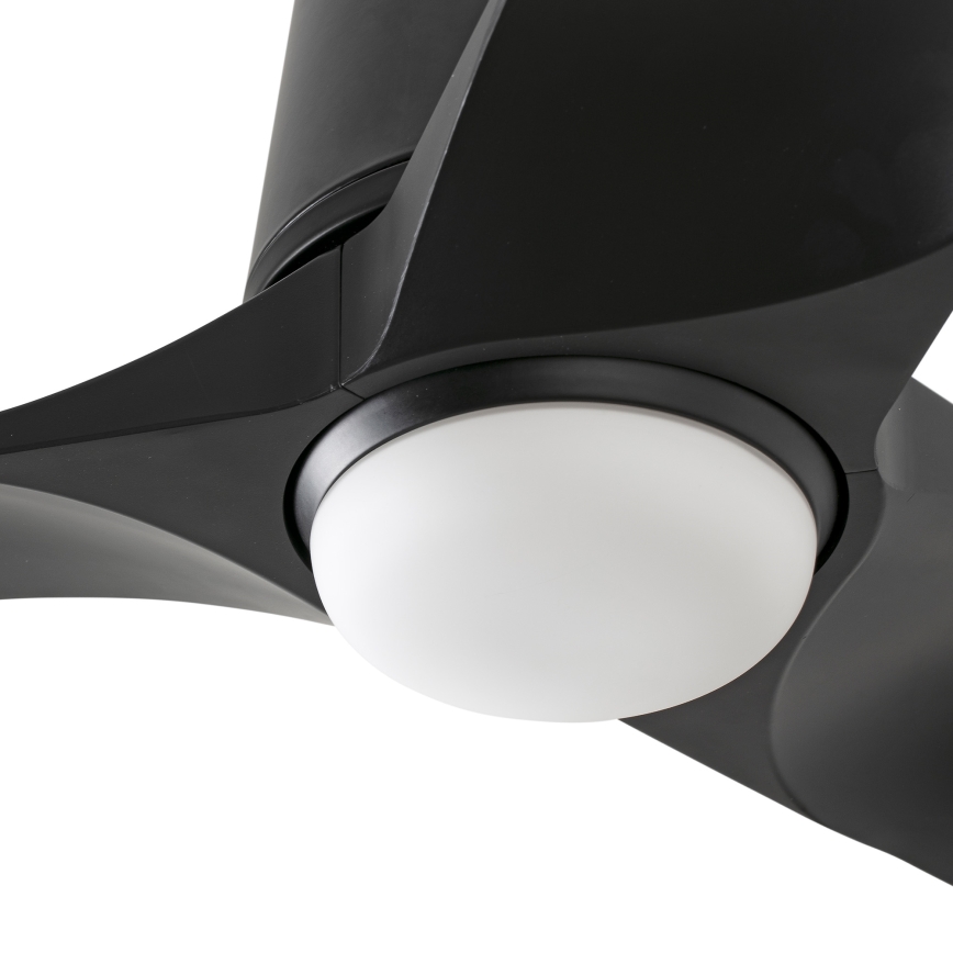 FARO 33827WT-1TW - Светодиодный потолочный вентилятор с регулированием яркости HEY TUB S LED/10W/230V 2700/4000/6000K черный диаметр 90 см Wi-Fi Tuya + дистанционное управление