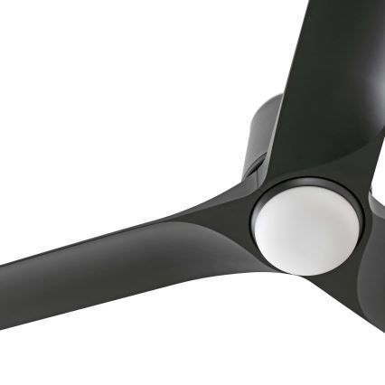 FARO 33827WT-1TW - Светодиодный потолочный вентилятор с регулированием яркости HEY TUB S LED/10W/230V 2700/4000/6000K черный диаметр 90 см Wi-Fi Tuya + дистанционное управление