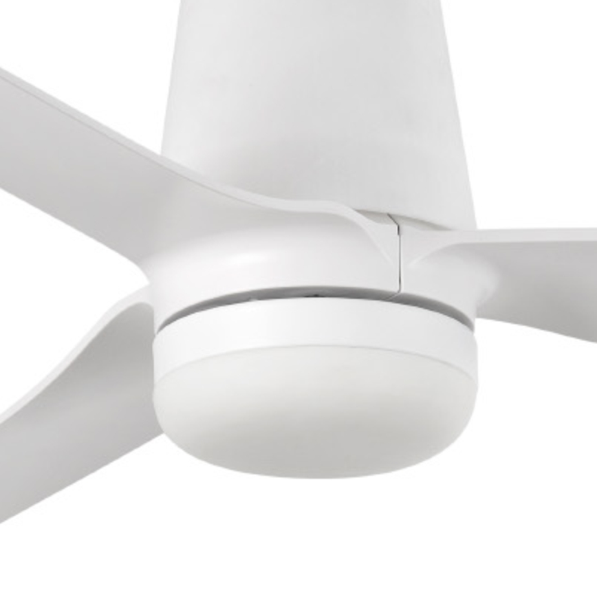 FARO 33828-1TW - Світлодіодний стельовий вентилятор з регулюванням яскравості PUNT TUB M LED/18W/230V 3000/4200/6500K діаметр 130 см білий + пульт дистанційного керування