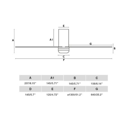 FARO 33828 - Потолочный вентилятор PUNT TUB M белый диаметр 130 см + дистанционное управление