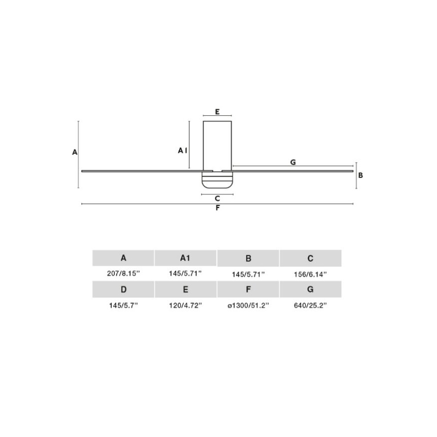FARO 33828 - Потолочный вентилятор PUNT TUB M белый диаметр 130 см + дистанционное управление