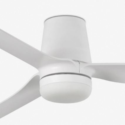 FARO 33828WT-1TW - Светодиодный потолочный вентилятор с регулированием яркости PUNT TUB M LED/18W/230V 3000/4200/6500K белый диаметр 132 см Wi-Fi Tuya + дистанционное управление