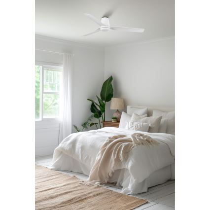 FARO 33828WT - Потолочный вентилятор PUNT TUB M белый диаметр 132 см Wi-Fi Tuya + дистанционное управление