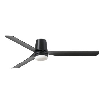 FARO 33830-1TW - Светодиодный потолочный вентилятор с регулированием яркости PUNT TUB M LED/18W/230V 3000/4200/6500K диаметр 130 см черный + дистанционное управление