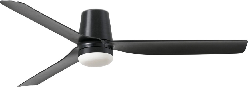 FARO 33830WT-1TW - Светодиодный потолочный вентилятор с регулированием яркости PUNT TUB M LED/18W/230V 3000/4200/6500K черный диаметр 132 см Wi-Fi Tuya + дистанционное управление