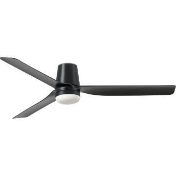 FARO 33830WT-1TW - Світлодіодний стельовий вентилятор з регулюванням яскравості PUNT TUB M LED/18W/230V 3000/4200/6500K чорний діаметр 132 см Wi-Fi Tuya + пульт дистанційного керування
