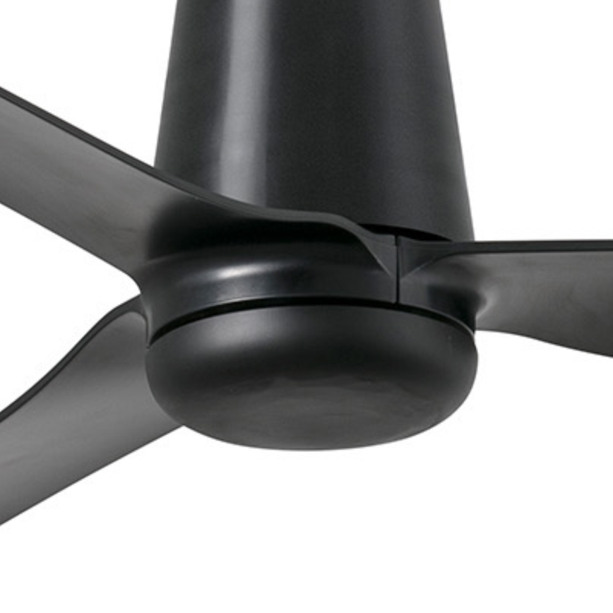 FARO 33830WT - Стельовий вентилятор PUNT TUB M чорний діаметр 132 см Wi-Fi Tuya + пульт дистанційного керування