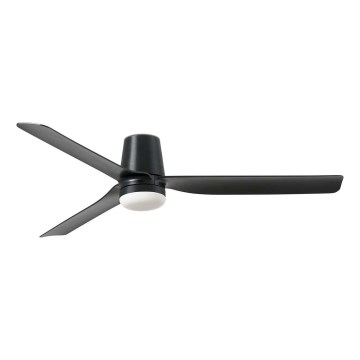 FARO 33830WT1S - LED затемнюваний стельовий вентилятор PUNT TUB M LED/18W/230V 2700/3000/4000K діаметр 132 см чорний Wi-Fi Tuya + пульт дистанційного керування