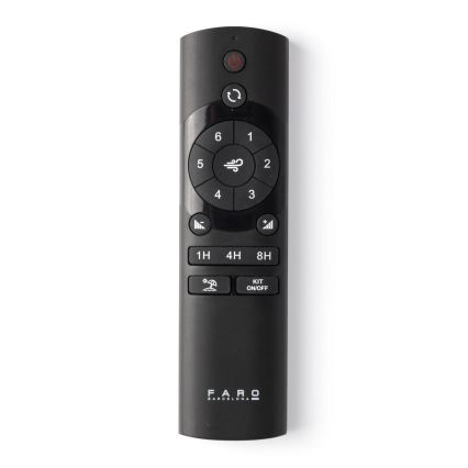 FARO 33833-1TW - LED димований стельовий вентилятор MINI PUNT TUB з LED/10 Вт/230 В 2700/3000/4000K Ø 90 см коричневий/білий + пульт дистанційного керування