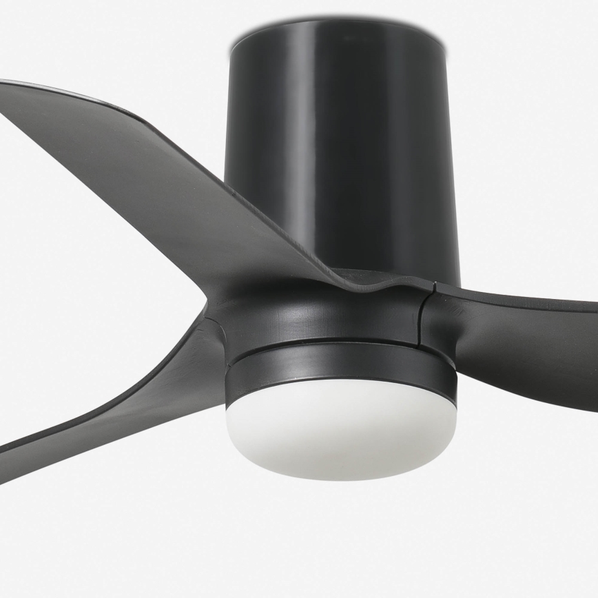 FARO 33834-1TW - Світлодіодний стельовий вентилятор з регулюванням яскравості MINI PUNT TUB S LED/10W/230V 2700/4000/6000K діаметр 90 см чорний + пульт дистанційного керування