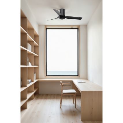 FARO 33834 - Потолочный вентилятор MINI PUNT TUB S черный диаметр 90 см + дистанционное управление