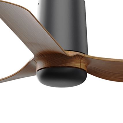 FARO 33835WT - Стельовий вентилятор MINI PUNT TUB S коричневий/чорний діаметр 90 см Wi-Fi Tuya + пульт дистанційного керування