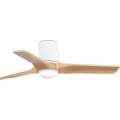 FARO 33836-1TW - Светодиодный потолочный вентилятор с регулированием яркости HEYWOOD TUB S LED/10W/230V 2700/4000/6000K сосна/белый диаметр 90 см + дистанционное управление