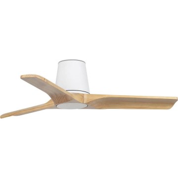 FARO 33836WT - Стельовий вентилятор HEYWOOD TUB S сосна/білий діаметр 90 см Wi-Fi Tuya + пульт дистанційного керування