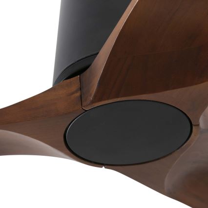 FARO 33837 - Стельовий вентилятор HEYWOOD TUB S сосна/чорний діаметр 90 см + пульт дистанційного керування