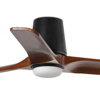 FARO 33837WT-1TW - Світлодіодний стельовий вентилятор з регулюванням яскравості HEYWOOD TUB S LED/10W/230V 2700/4000/6000K сосна/білий діаметр 90 см Wi-Fi Tuya + пульт дистанційного керування