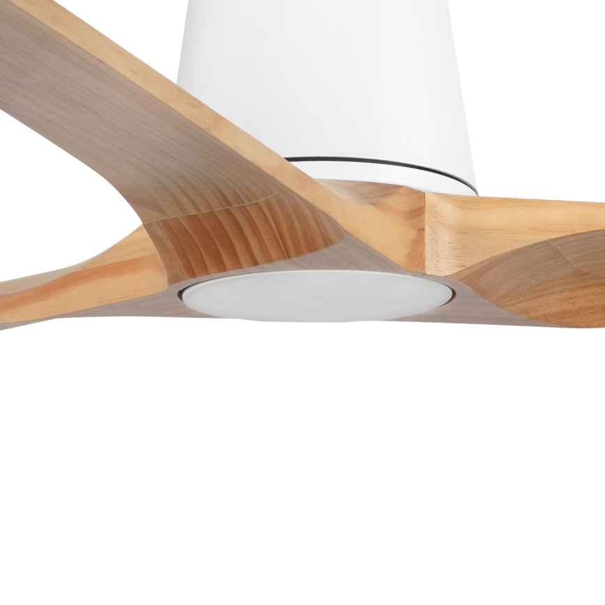 FARO 33838 - Стельовий вентилятор HEYWOOD TUB L сосна/білий діаметр 132 см + пульт дистанційного керування