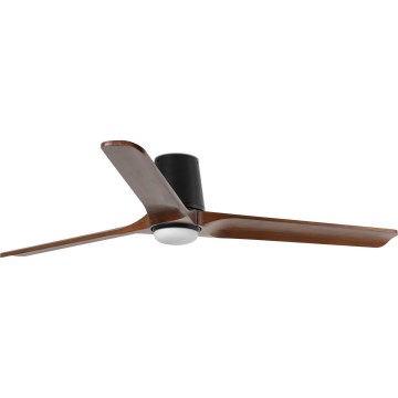 FARO 33839-1TW - Светодиодный потолочный вентилятор с регулированием яркости HEYWOOD TUB L LED/10W/230V 2700/4000/6000K сосна/черный диаметр 132 см + дистанционное управление