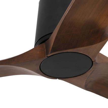 FARO 33839 - Потолочний вентилятор HEYWOOD TUB L сосна/чорний діам. 132 см + дистанційне керування