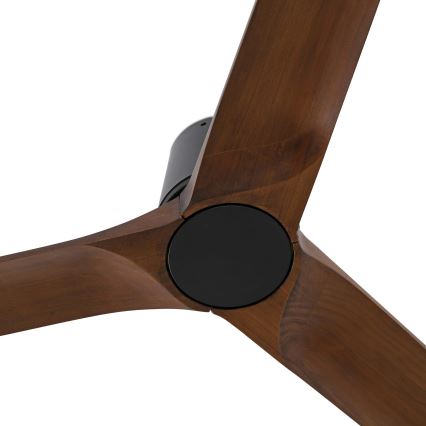 FARO 33839 - Потолочний вентилятор HEYWOOD TUB L сосна/чорний діам. 132 см + дистанційне керування