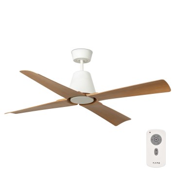 FARO 34105 - Потолочный вентилятор TYPHOON M коричневый/белый диаметр 130 см IP44 + дистанционное управление