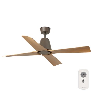 FARO 34106 - Стельовий вентилятор TYPHOON M коричневий діаметр 130 см IP44 + пульт дистанційного керування