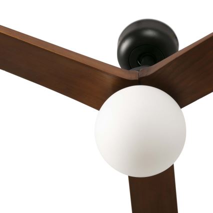 FARO 34276WT-11L - Потолочний вентилятор KLIM L 1xE27/15W/230V горіх/чорний діаметр 150 см Wi-Fi Tuya + дистанційне керування