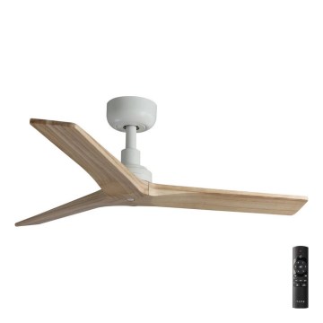FARO 34281 - Потолочный вентилятор KLIM S сосна/белый диаметр 92,5 см + дистанционное управление
