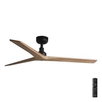FARO 34283 - Потолочный вентилятор KLIM M сосна/черный диаметр 125 см + дистанционное управление