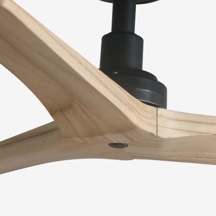 FARO 34284 - Потолочный вентилятор KLIM S сосна/черный диаметр 92,5 см + дистанционное управление