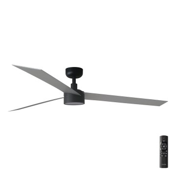 FARO 34287-1TW - Светодиодный потолочный вентилятор с регулированием яркости CRUISER XL LED/18W/230V 2700/4000/6500K диаметр 160 см черный/серый + дистанционное управление