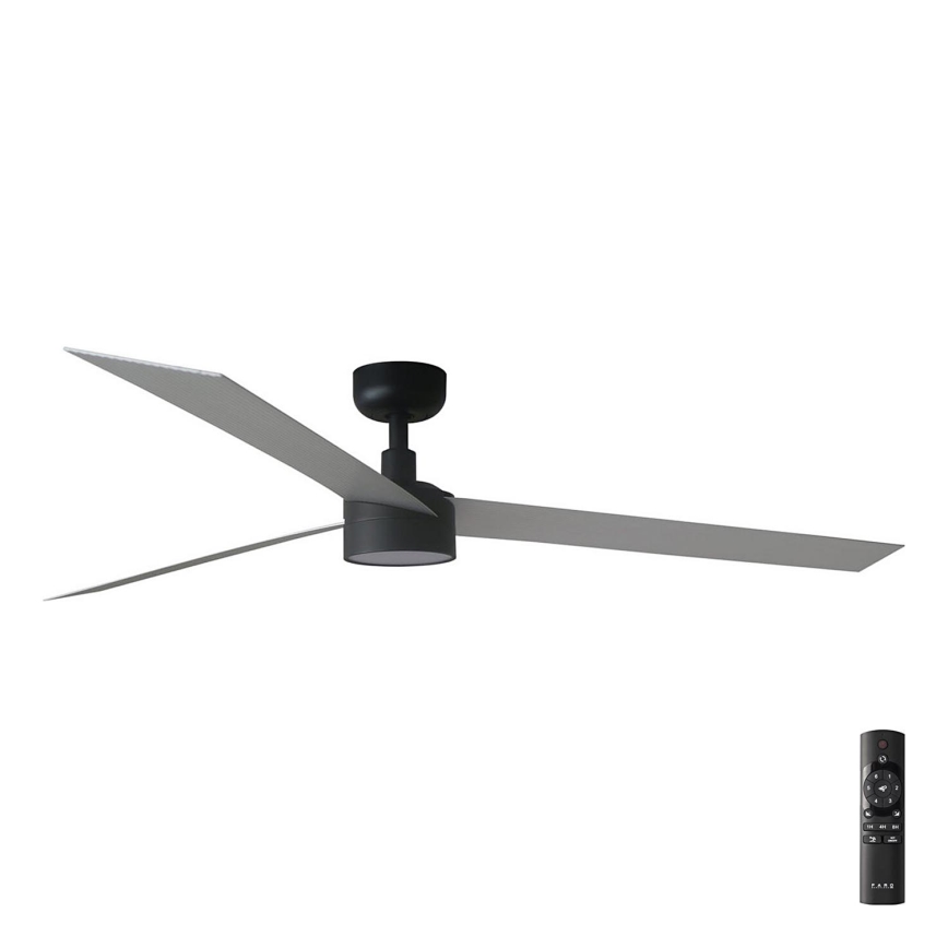 FARO 34287-1TW - Светодиодный потолочный вентилятор с регулированием яркости CRUISER XL LED/18W/230V 2700/4000/6500K диаметр 160 см черный/серый + дистанционное управление