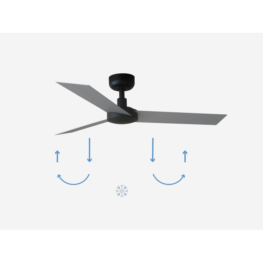 FARO 34287 - Потолочный вентилятор CRUISER XL черный диаметр 160 см + дистанционное управление