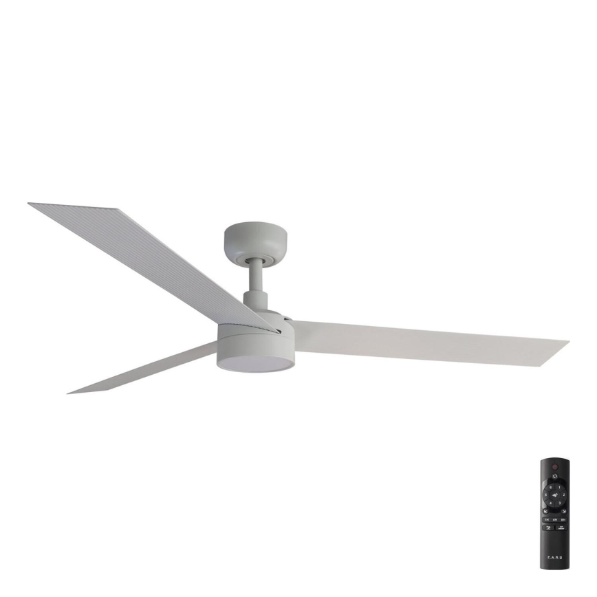 FARO 34290-1TW - LED Вентилятор з регулюванням яскравості CRUISER LED/20W/230V 2700/4000/6500K діаметр 132 см білий + пульт дистанційного керування