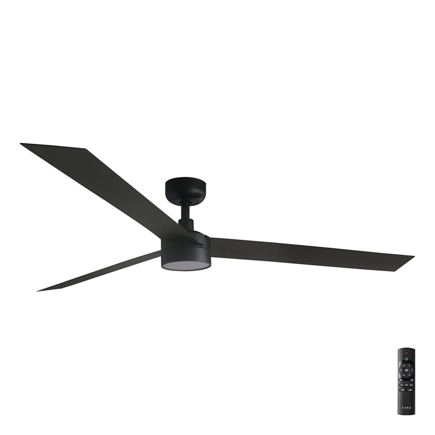 FARO 34293-1TW - Светодиодный потолочный вентилятор с регулированием яркости CRUISER XL LED/18W/230V 2700/4000/6500K диаметр 160 см черный + дистанционное управление