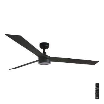 FARO 34293-1TW - Світлодіодний стельовий вентилятор з регулюванням яскравості CRUISER XL LED/18W/230V 2700/4000/6500K діаметр 160 см чорний + пульт дистанційного керування