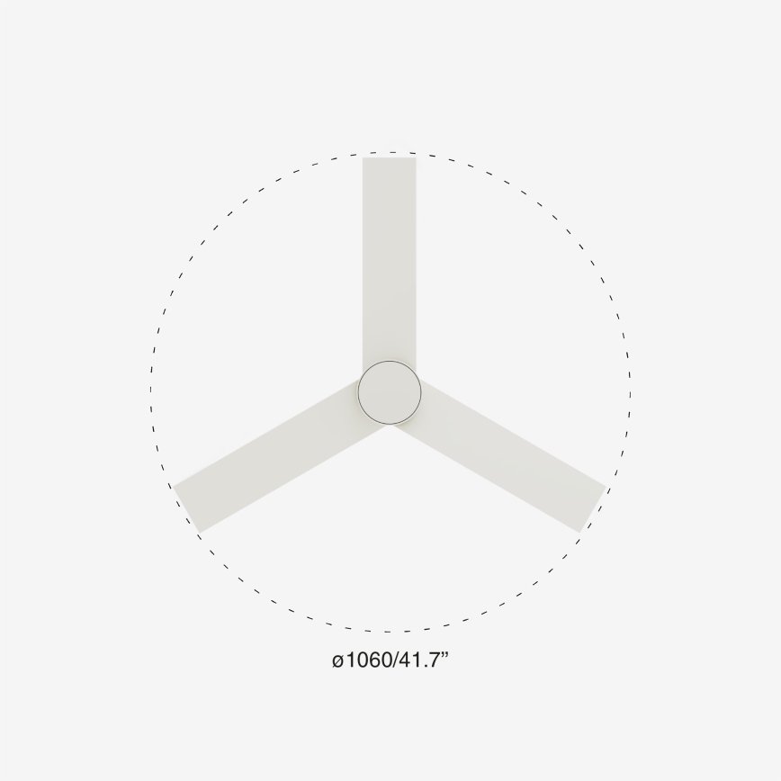 FARO 34295-1TW - Светодиодный потолочный вентилятор с регулированием яркости RUDDER S LED/18W/230V 2700/4000/6500K диаметр 106 см белый + дистанционное управление