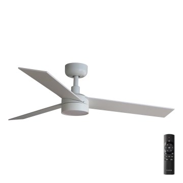 FARO 34295-1TW - Світлодіодний стельовий вентилятор з регулюванням яскравості RUDDER S LED/18W/230V 2700/4000/6500K діаметр 106 см білий + пульт дистанційного керування