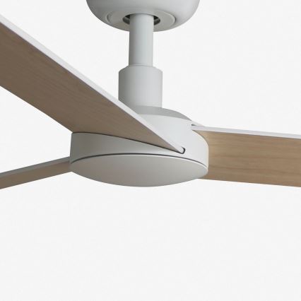 FARO 34295WT - Потолочный вентилятор RUDDER S белый/бежевый диаметр 106 см Wi-Fi Tuya + дистанционное управление