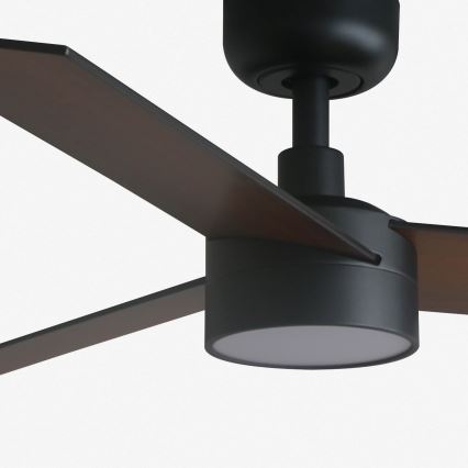 FARO 34296-1TW - Світлодіодний стельовий вентилятор з регулюванням яскравості RUDDER S LED/18W/230V 2700/4000/6500K діаметр 106 см чорний + пульт дистанційного керування