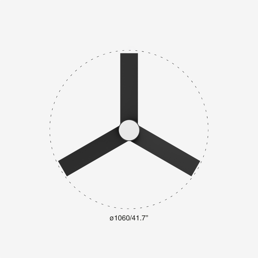 FARO 34296-1TW - Светодиодный потолочный вентилятор с регулированием яркости RUDDER S LED/18W/230V 2700/4000/6500K диаметр 106 см черный + дистанционное управление