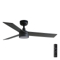FARO 34296-1TW - Світлодіодний стельовий вентилятор з регулюванням яскравості RUDDER S LED/18W/230V 2700/4000/6500K діаметр 106 см чорний + пульт дистанційного керування