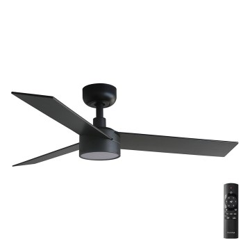 FARO 34296-1TW - Світлодіодний стельовий вентилятор з регулюванням яскравості RUDDER S LED/18W/230V 2700/4000/6500K діаметр 106 см чорний + пульт дистанційного керування